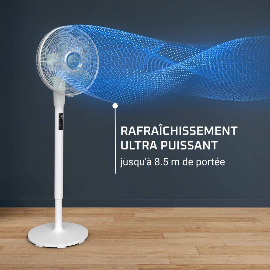 Turbo Silence Extreme +, Ventilateur sur pied, Puissant, Silencieux, Economie d'énergie