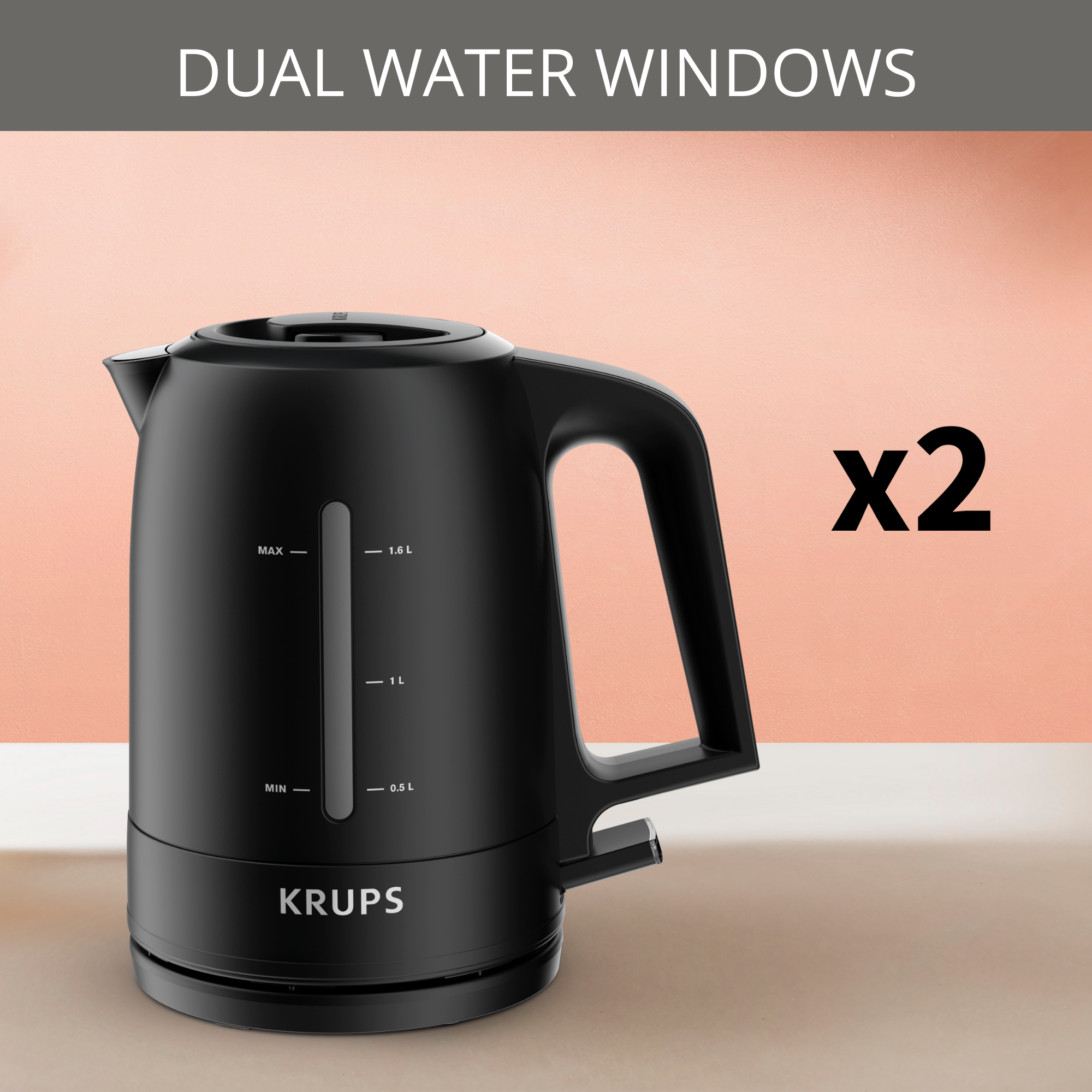 Bouilloire, 1,6L, Noire