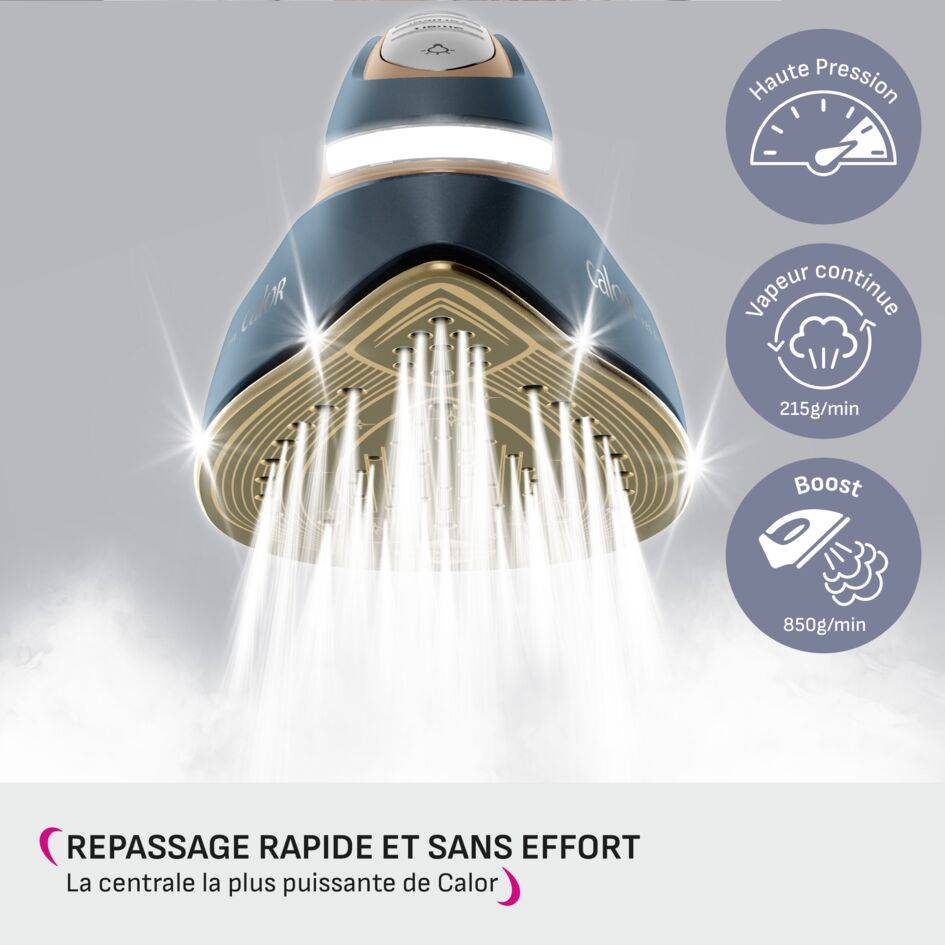 Pro Express Vision Max, Centrale vapeur Haute Pression, 9 bars, 215 g/min, Calor