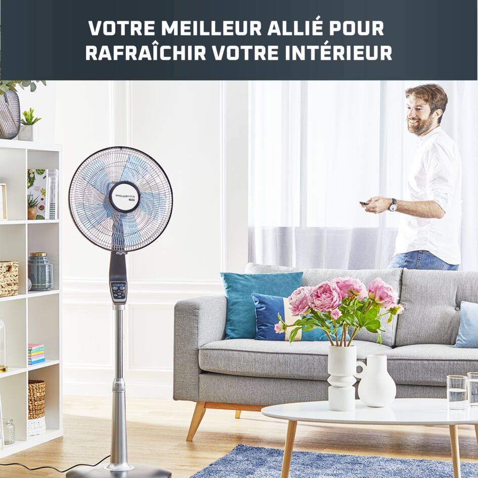Turbo Silence Extrême, Ventilateur sur Pied, 72m3/min, 35dB, Télécommande