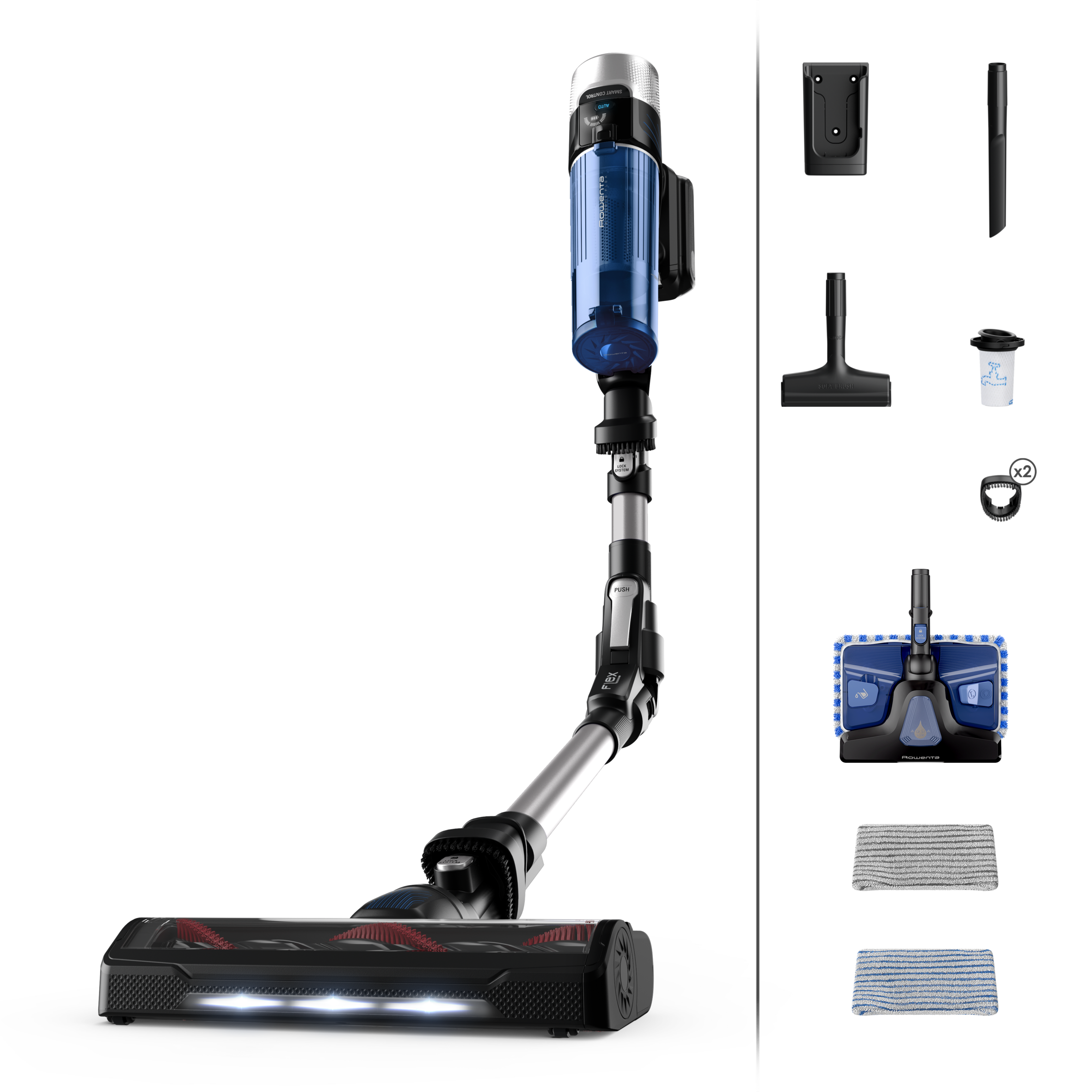 X-Force FleX 9.60, Aspirateur balai laveur sans fil, Multifonction, Modèle Aqua