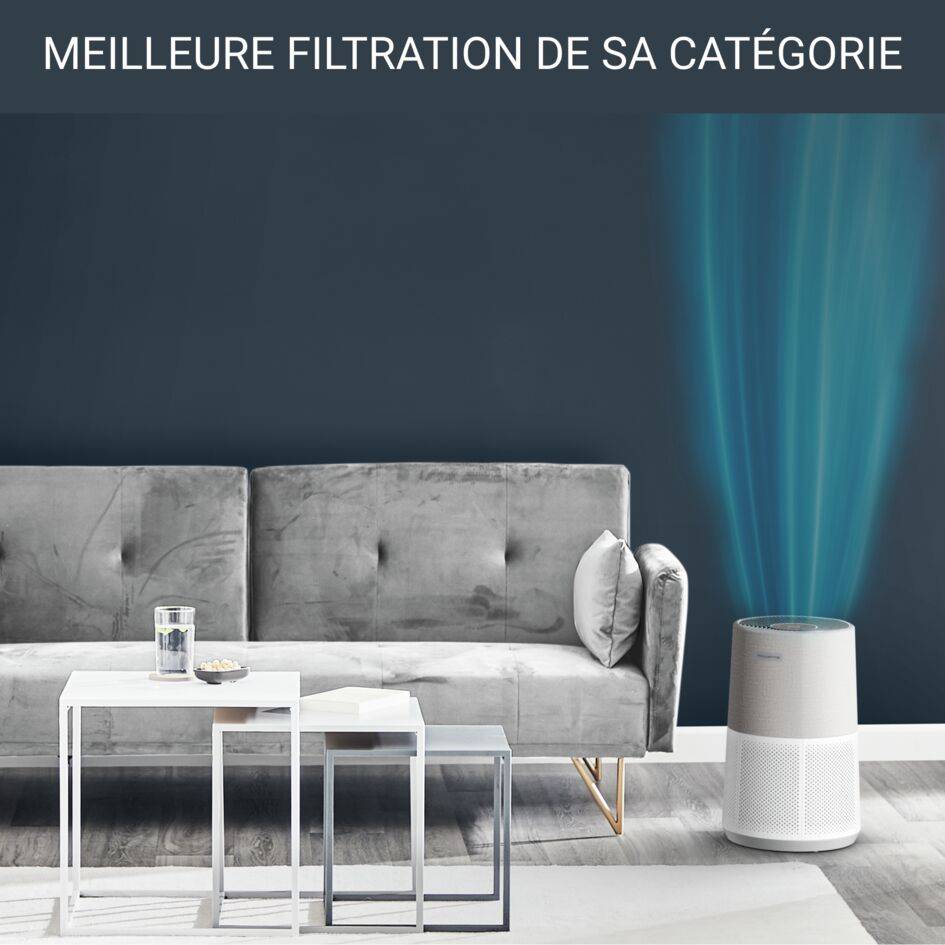 Pure Air City, Purificateur d'air, Filtration Hepa, Connecté, Compact
