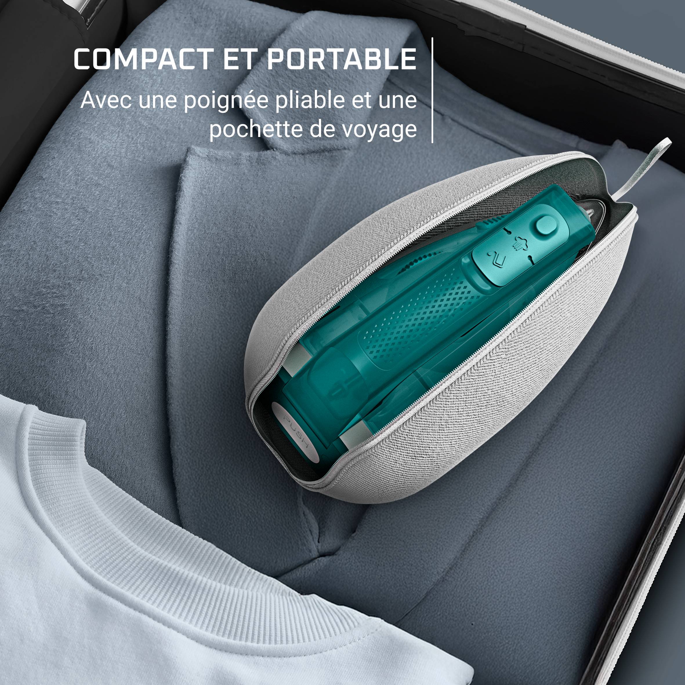 First Class, Fer vapeur, Format voyage pliable, Compact