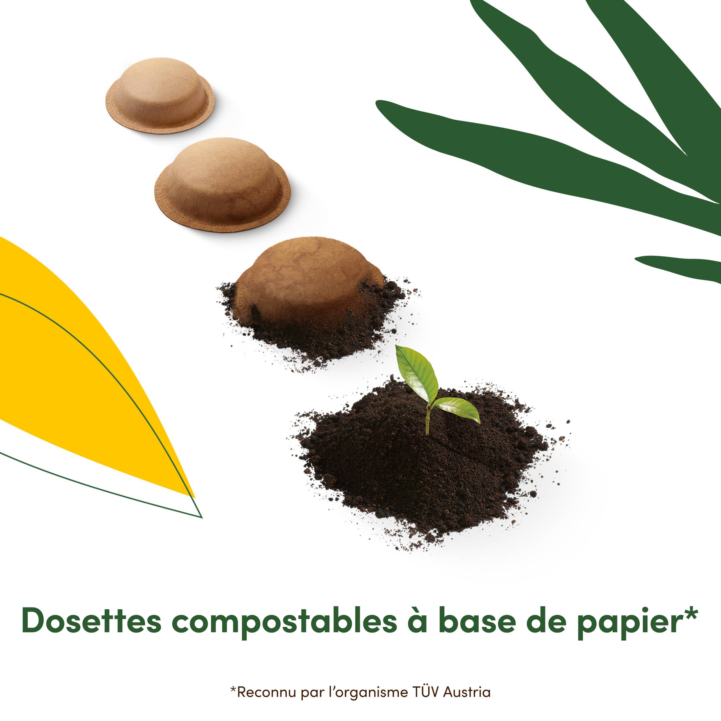 NESCAFE DOLCE GUSTO NEO CAFFE - Machine À Café KRUPS  pour Dosettes Compostables - Technologie Brevetée SmartBrew 3-En-1 - Cafetière Connectée - Cafés noirs, KP830110