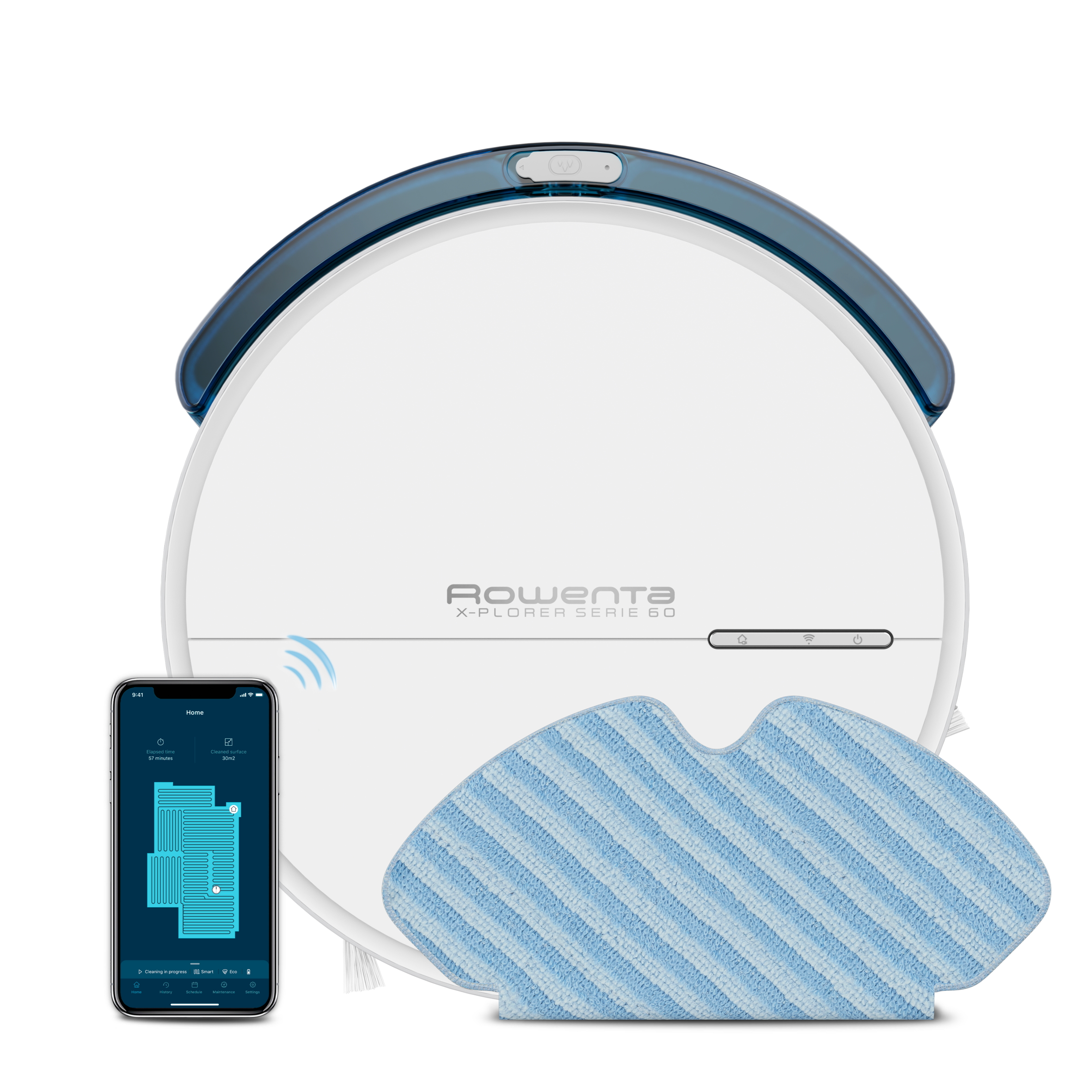 X-Plorer Série 60, Aspirateur robot, Navigation méthodique, 90min