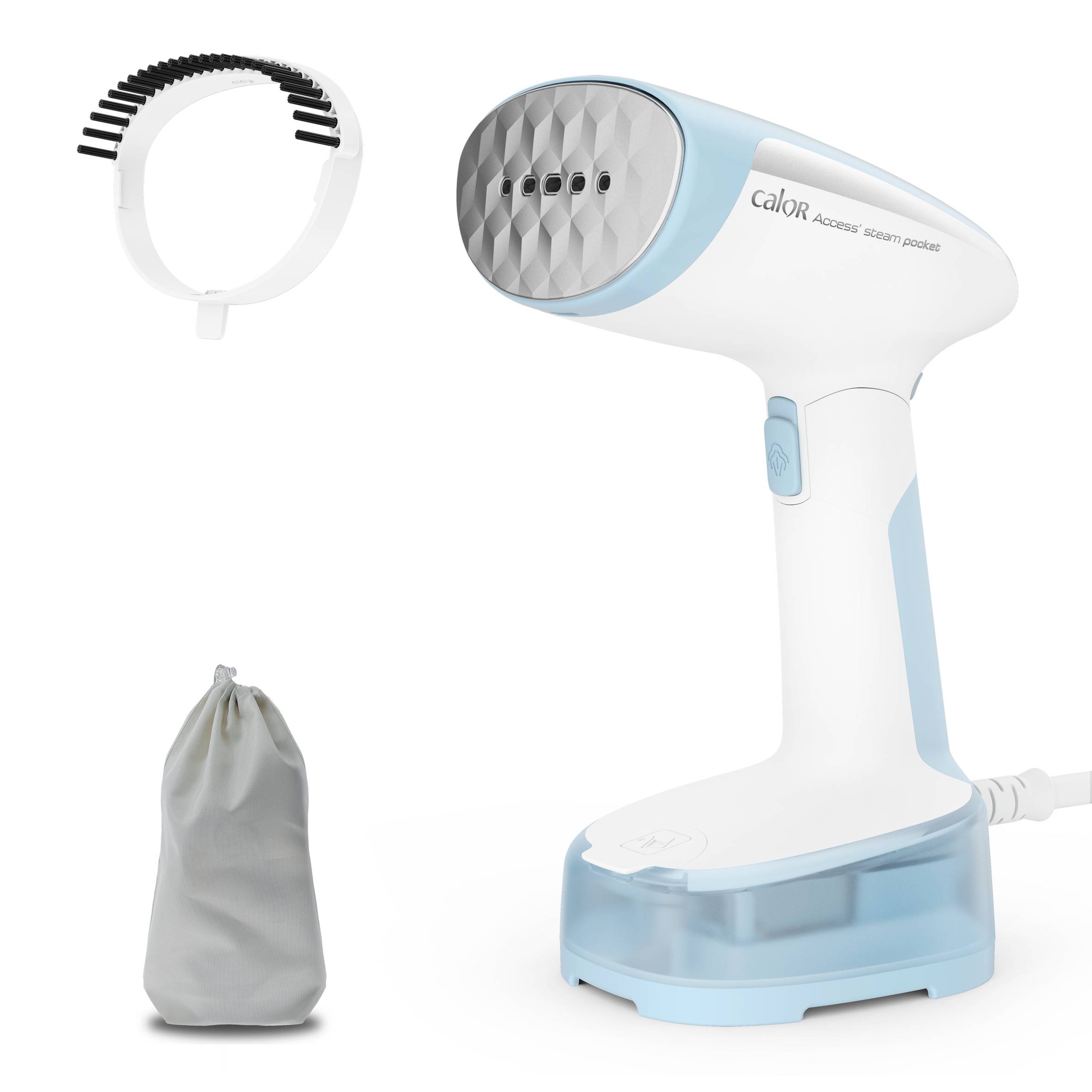 Access Steam Pocket, Défroisseur à Main, 1300 W, 20 g/min, Pliable, Léger, Voyage, Calor