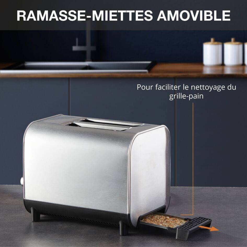 Excellence inox 2 fentes larges, Inox brossé premium