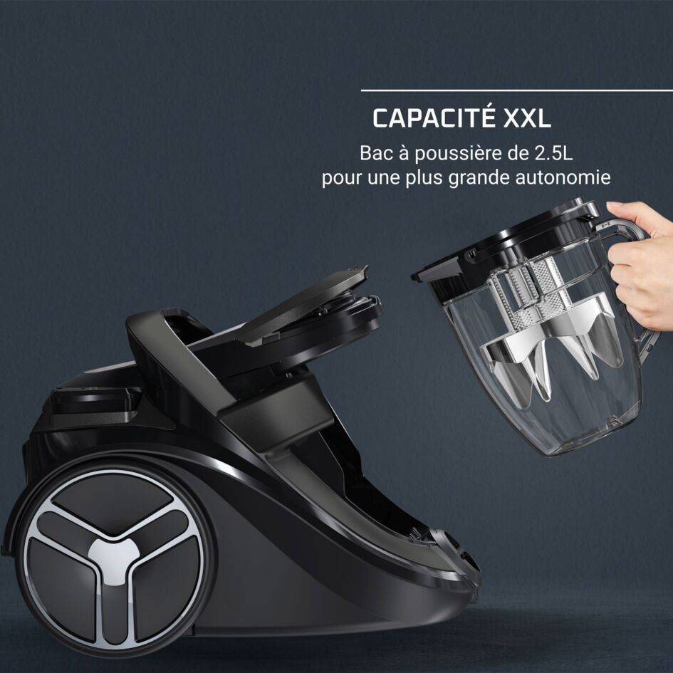 Silence Force Cyclonic Effitech®, Aspirateur sans sac, 59 db(A), Puissant, 2,5L