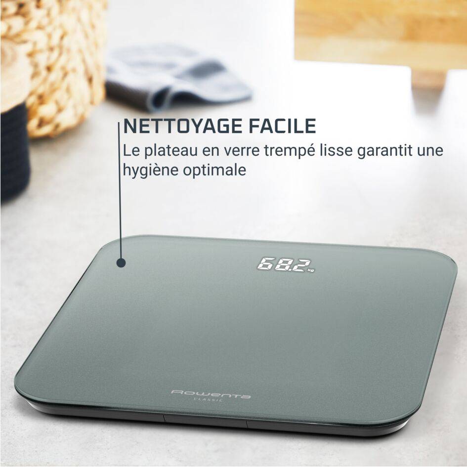 Classic&nbsp;2.0, Pèse-personne, Écran invisible facile à lire, Capacité de 180&nbsp;kg 