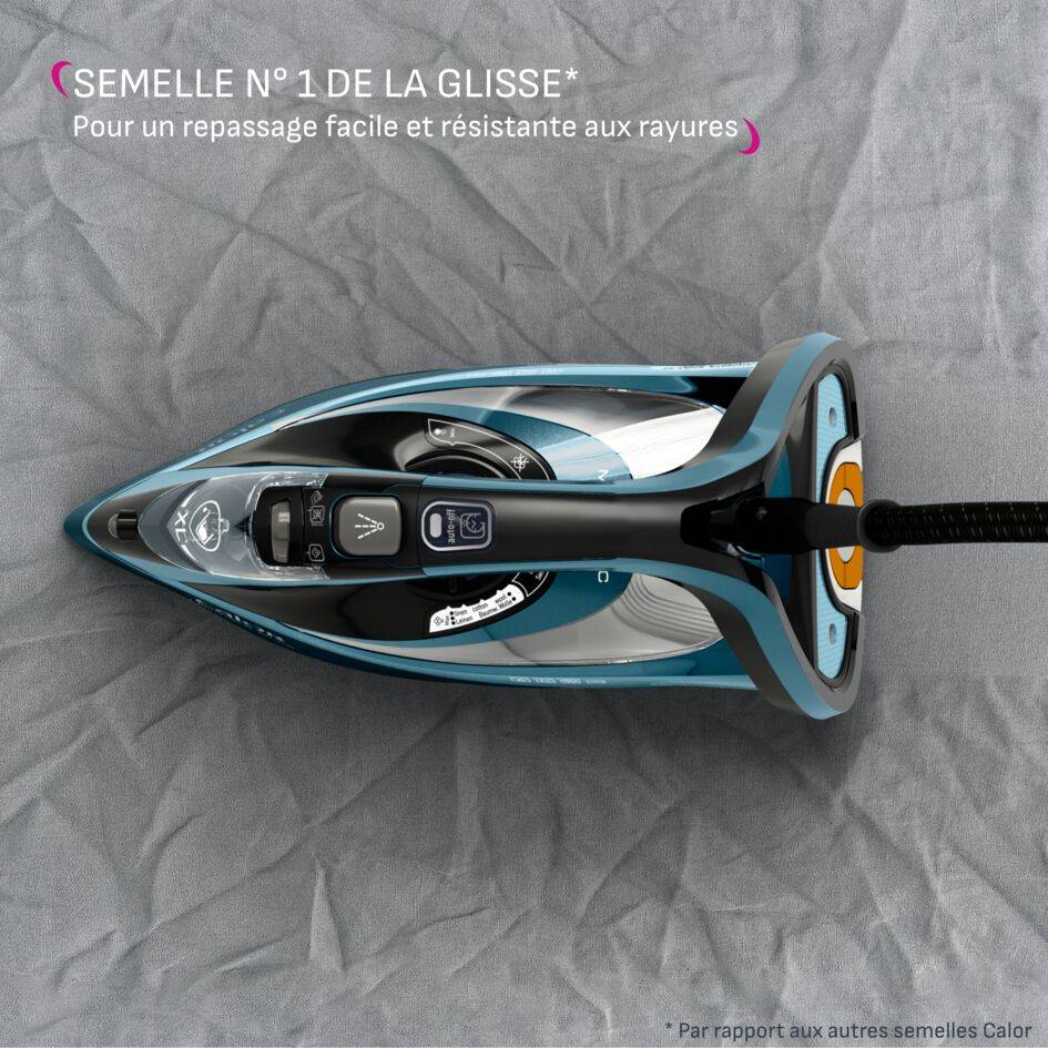 Ultimate Pure, Fer à Repasser Vapeur, 60 g/min, Pressing 300 g/min, Filtre Micro Calc, Calor