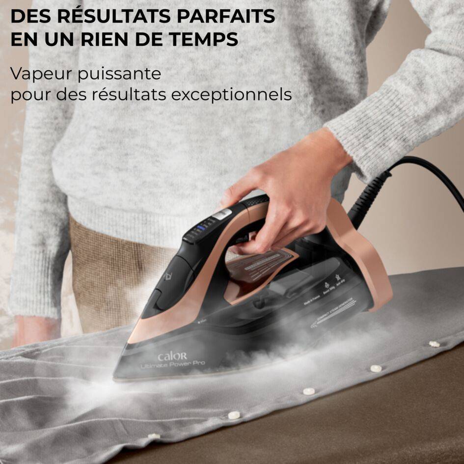 Ultimate Power Pro, Fer à Repasser Vapeur, 85&nbsp;g/min, Pressing 300&nbsp;g/min, Puissant, Calor