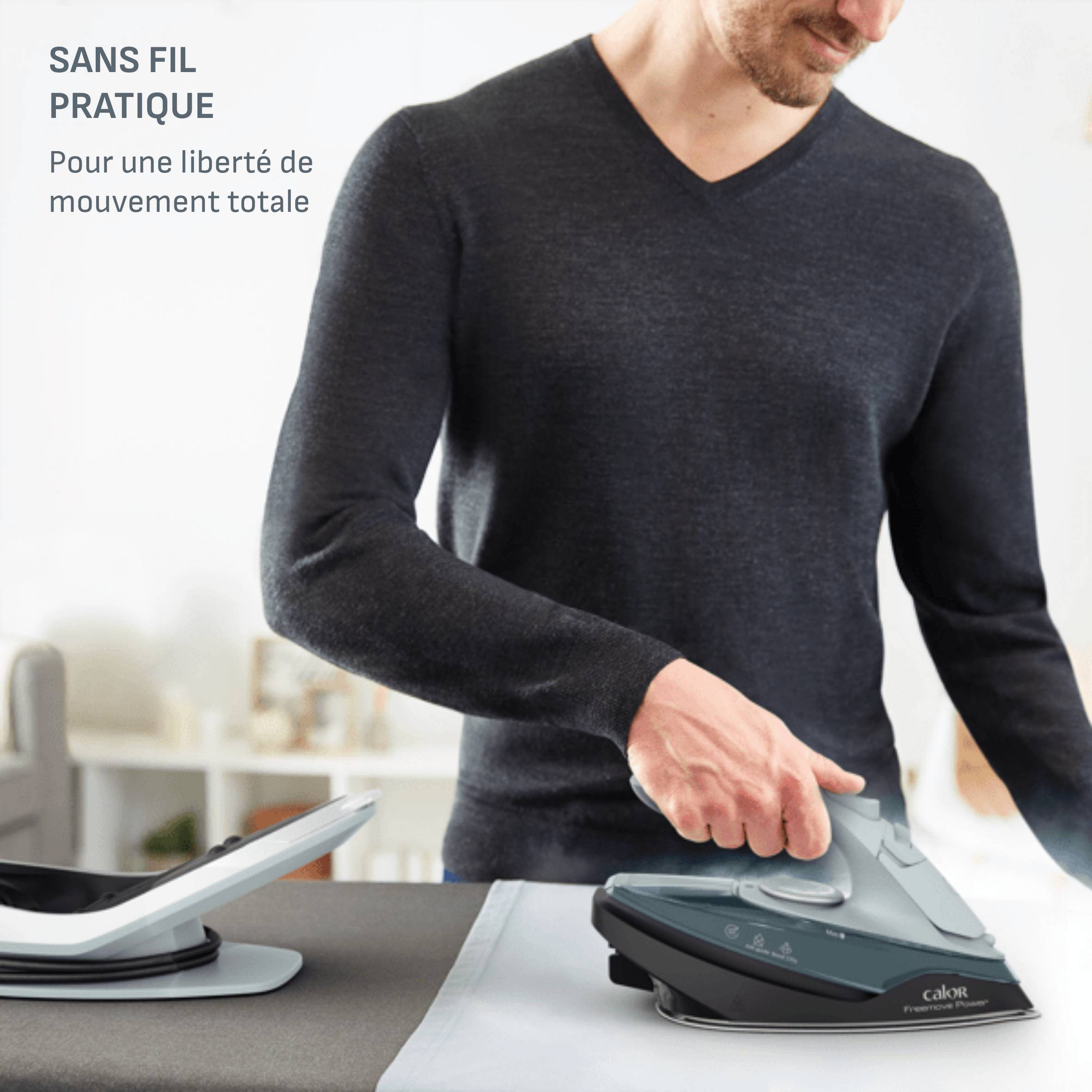 Freemove Power, Fer à Repasser Vapeur sans Fil, 40 g/min, Léger et Efficace,  Calor