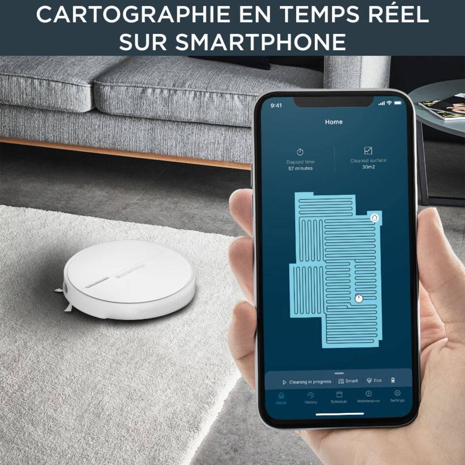 X-Plorer Série 60, Aspirateur robot, Navigation méthodique, 90min