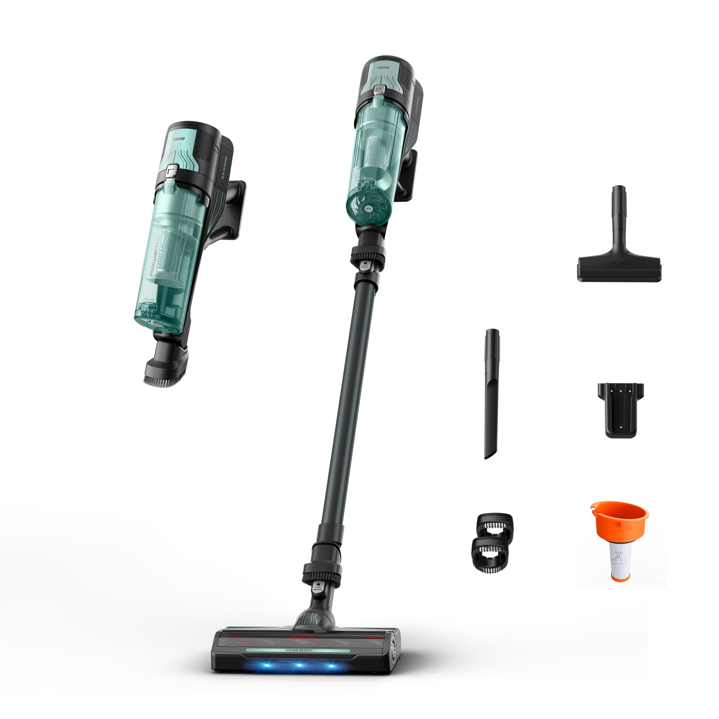 X-Force 8.80, Aspirateur balai sans fil, Nettoyage puissant, 100 AW, 45 min