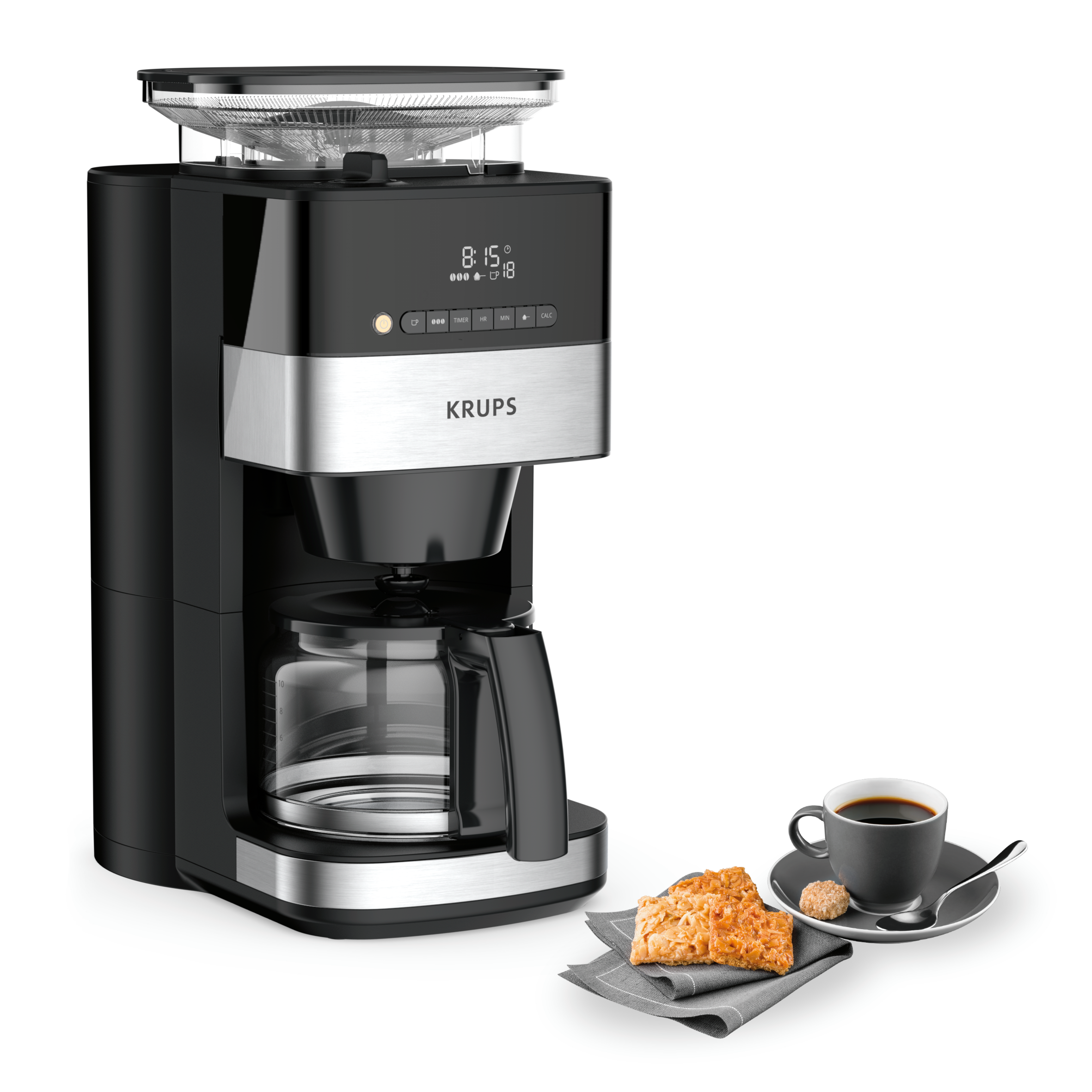 Cafetière filtre programmable Grind aroma, Broyeur à grains intégré, écran digital
