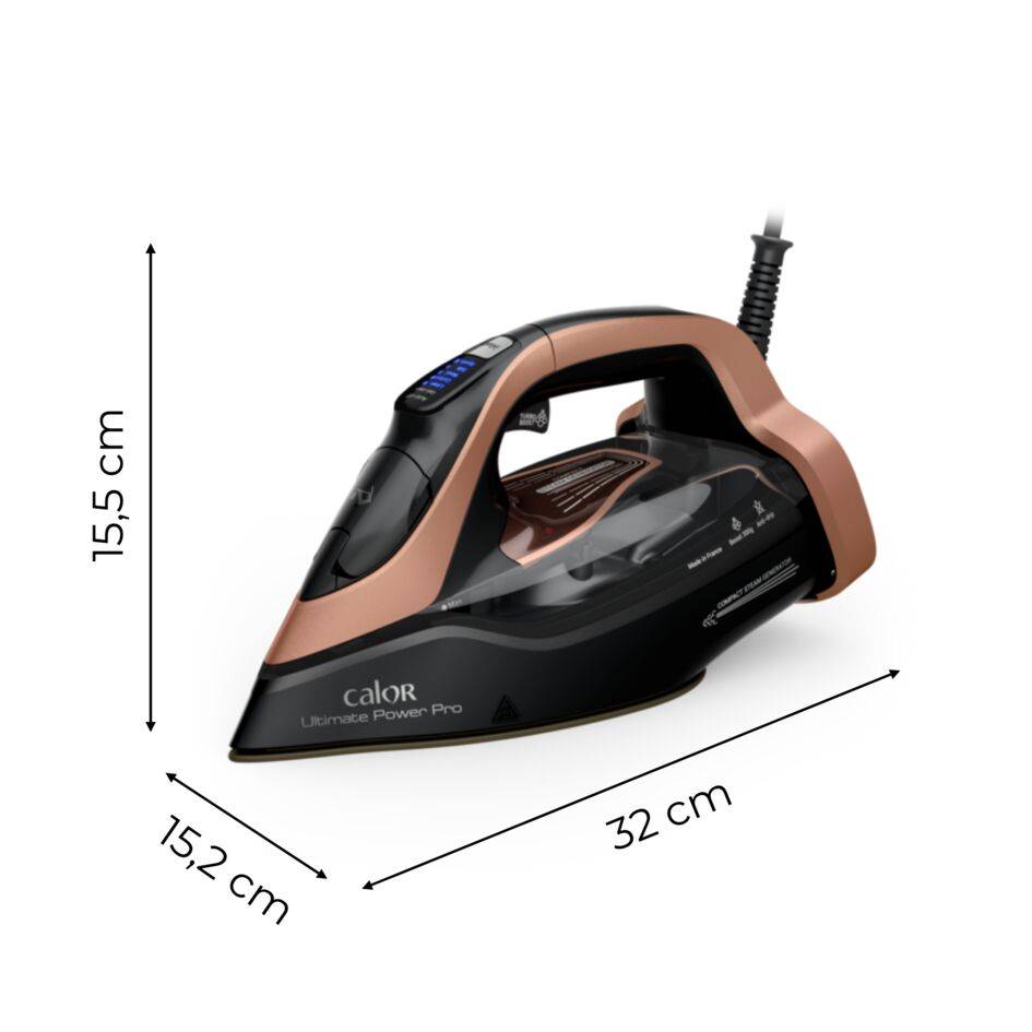 Ultimate Power Pro, Fer à Repasser Vapeur, 85&nbsp;g/min, Pressing 300&nbsp;g/min, Puissant, Calor