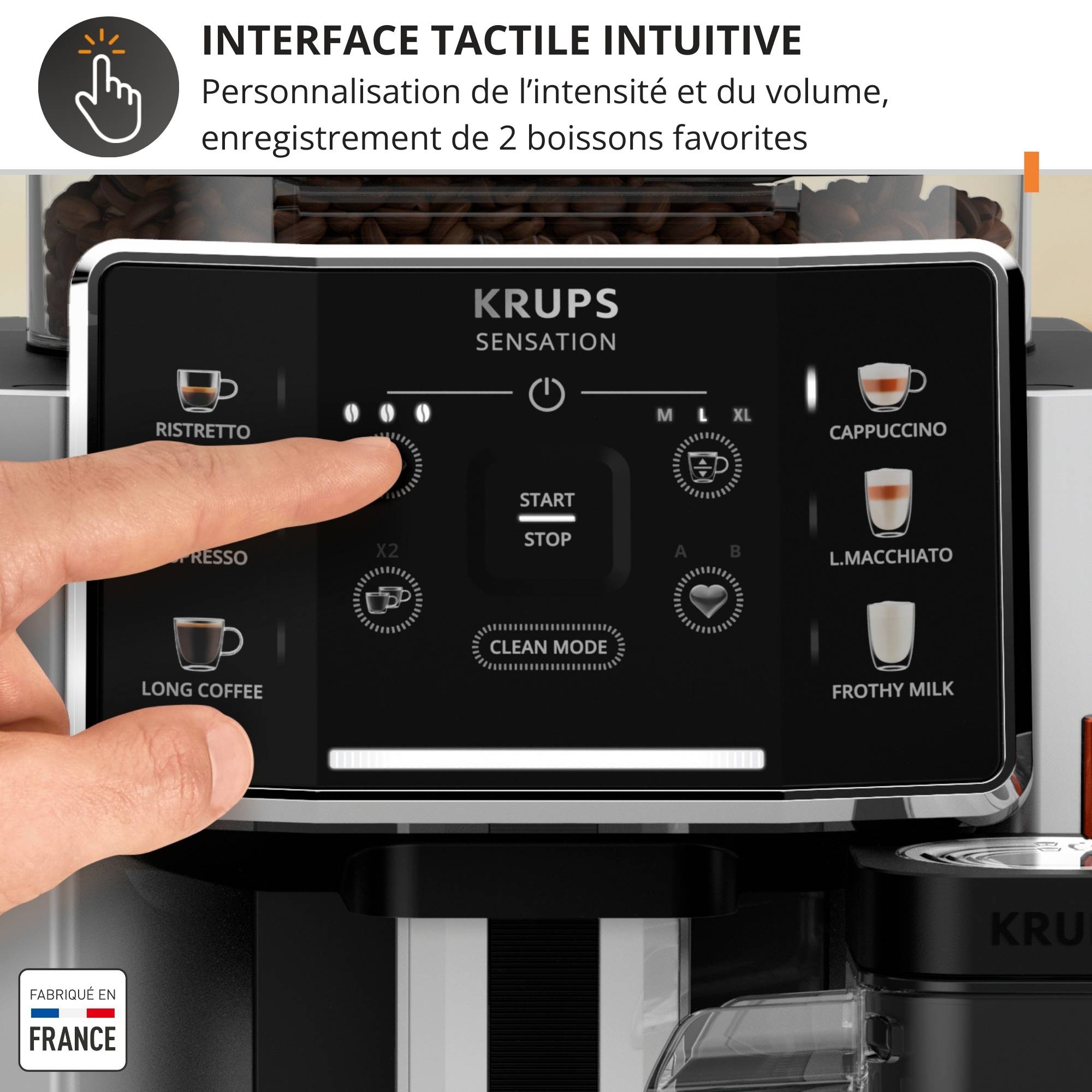 Machine à café grains Sensation Lait M85 GRIS + kit d'accessoires d'entretien