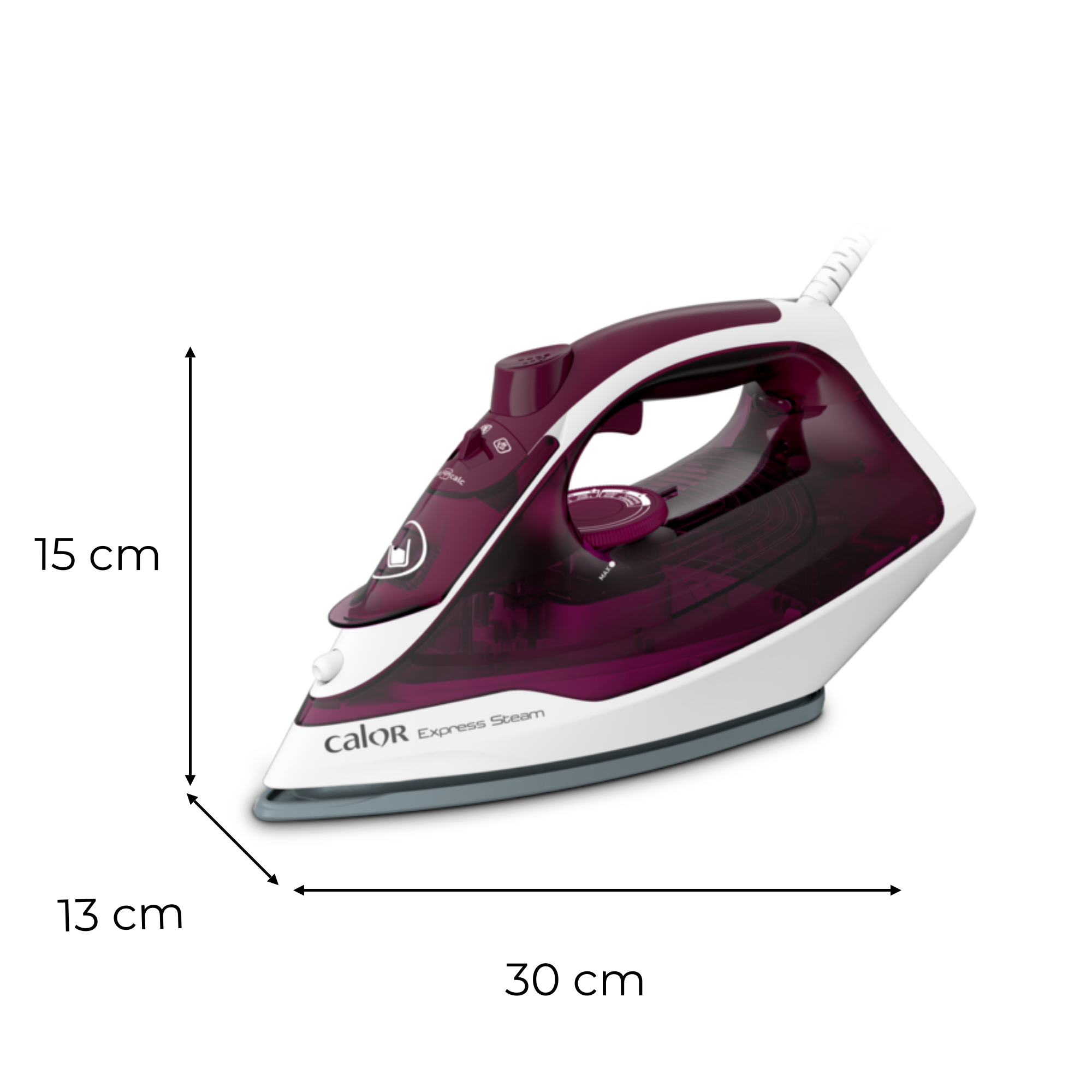 Express Steam, Fer à Repasser Vapeur, 35 g/min, Pressing 160 g/min, Calor