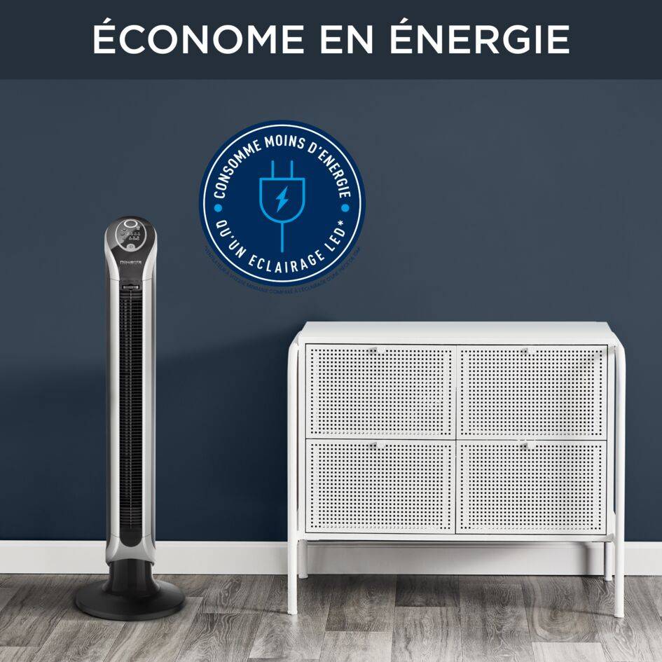 Eole Infinite, Ventilateur colonne, 3 vitesses, silencieux 43dB, télécommande