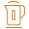 Icon orange d&apos;une bouilloire krups pour page forfait de réparation