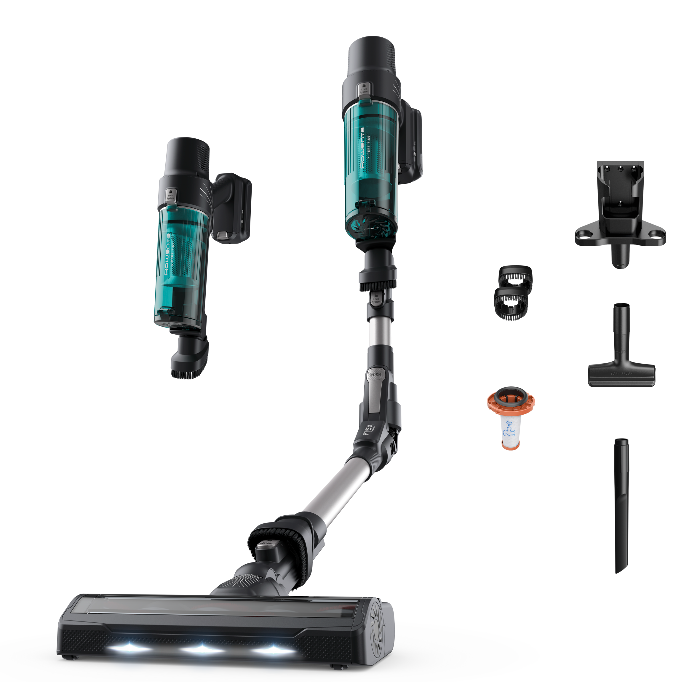 X-Pert&nbsp;Flex 7.60, Aspirateur balai sans fil, 140&nbsp;watts, Jusqu'à 45&nbsp;min, Allergie