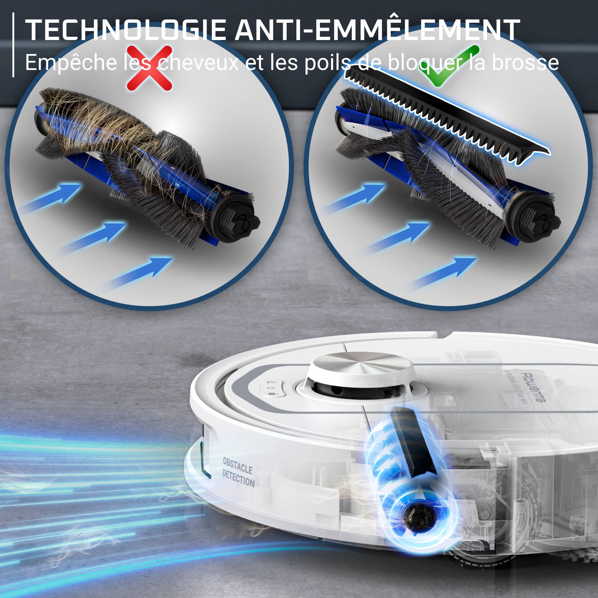 X-Plorer Serie 580 Max, Robot aspirateur laveur, Auto-nettoyage, 10 000 PA, Détection laser à 360°