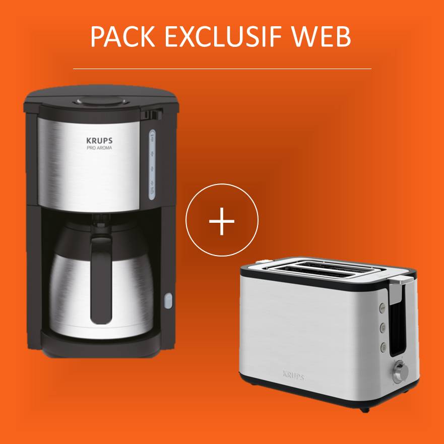 Pack Exclusif Web - Machine à café filtre pro aroma isotherme +  Grille-pain control line