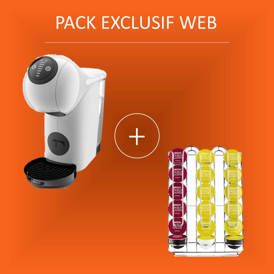 Pack Exclusif Web - Nespresso Genio S +  Porte-capsules Dolce Gusto