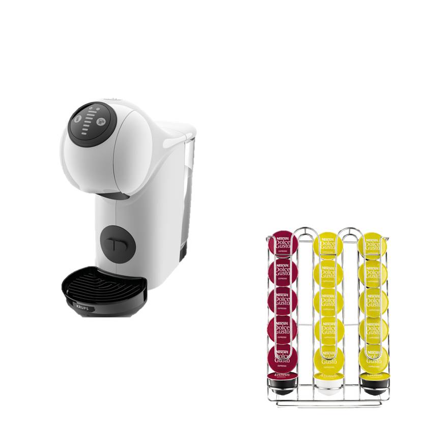 Pack Exclusif Web - Nespresso Genio S +  Porte-capsules Dolce Gusto