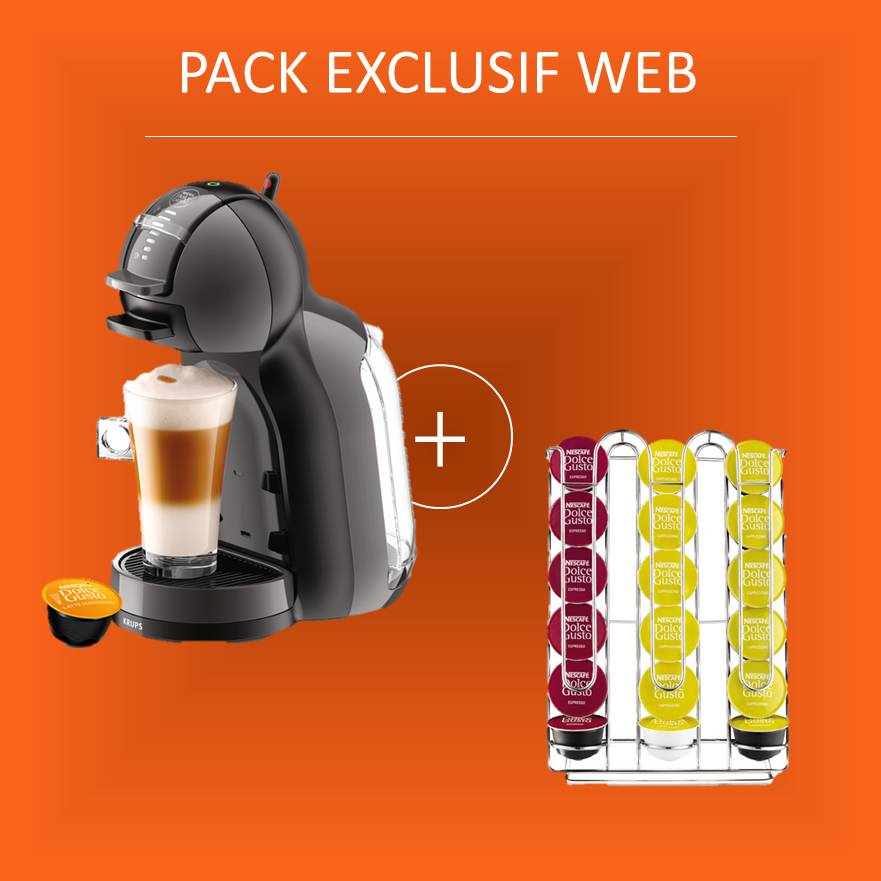Pack Exclusif Web - Nespresso Mini Me + Porte-capsules Dolce Gusto