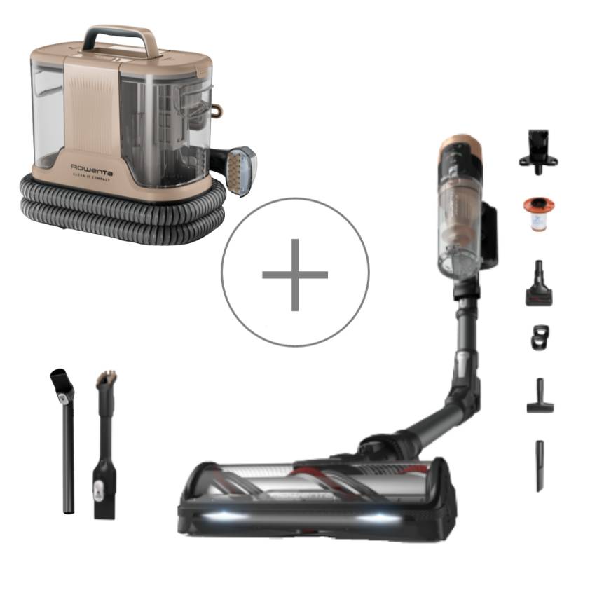 Pack Exclusif Web - Aspirateur balais X-FORCE FLEX 14.80 + Shampouineuse Clean-It Compact