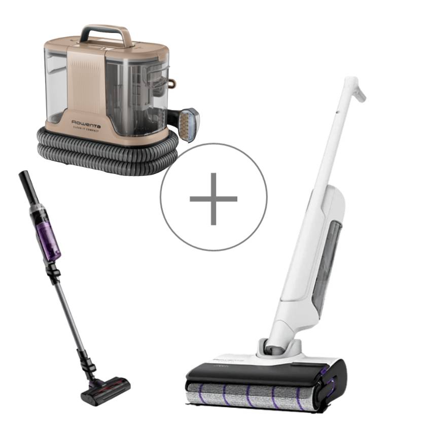 Pack Exclusif Web Premium - Aspirateur laveur X-Clean 10 + Shampouineuse Clean-it Compact + Balais X-Nano