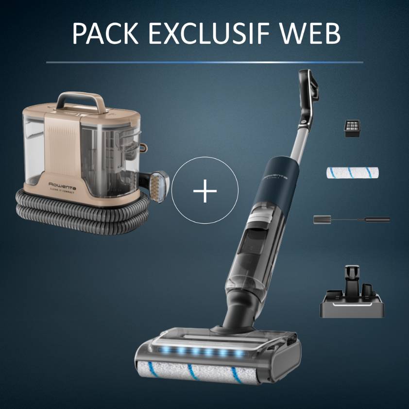 Pack Exclusif Web - Aspirateur laveur X-Clean 7 + Shampouineuse Clean-it Compact