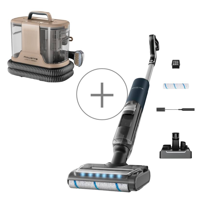 Pack Exclusif Web - Aspirateur laveur X-Clean 7 + Shampouineuse Clean-it Compact