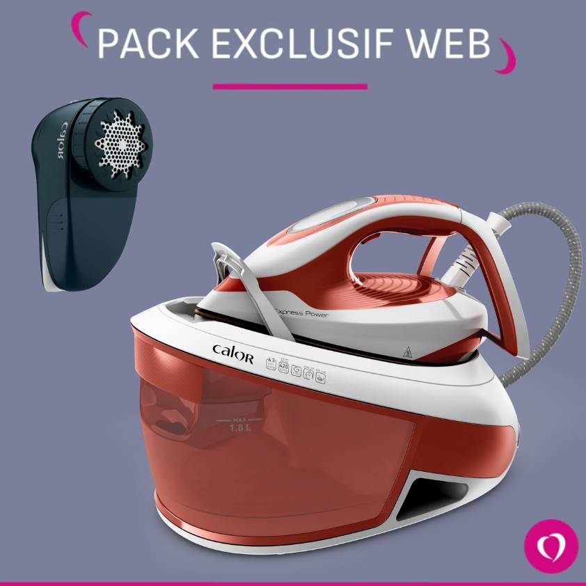 Pack Exclusif Web - Centrale vapeur Calor Express Power + Rase Bouloche