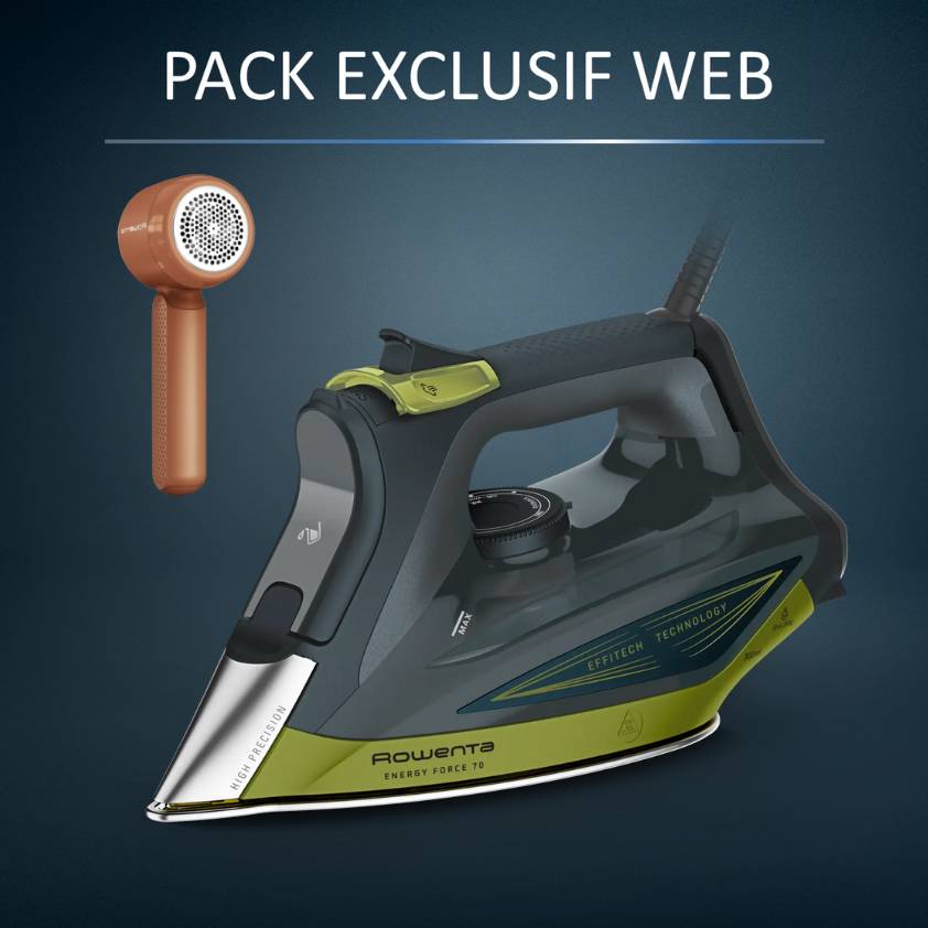 Pack Exclusif Web - Fer vapeur Energy Force + Rase Bouloche