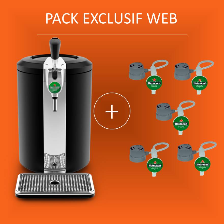 Pack Exclusif Web - Tireuse à bière compacte noir + lot de 5 tubes de rechange