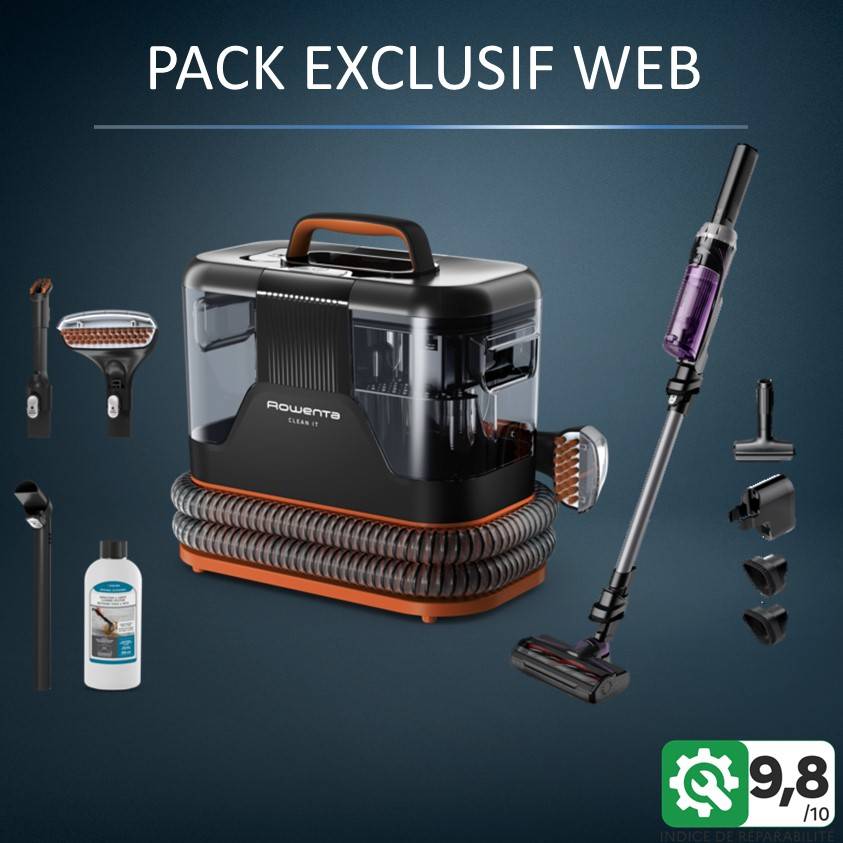 Pack Exclusif Web - Clean it + Aspirateur Balais X-Nano