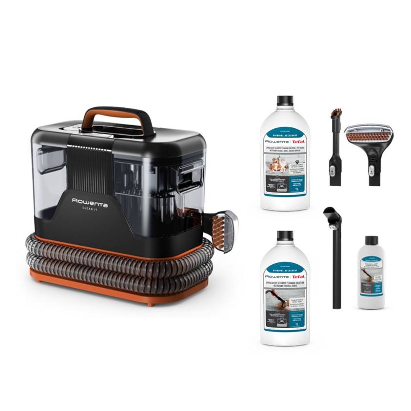 Pack Exclusif Web - Shampouiseuse Clean it + 1l de Détergent universel + 1l de Détergent animal