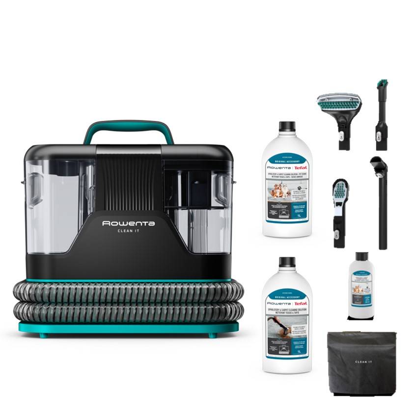 Pack Exclusif Web - Shampouiseuse Clean it + 1l de Détergent universel + 1l de Détergent animal