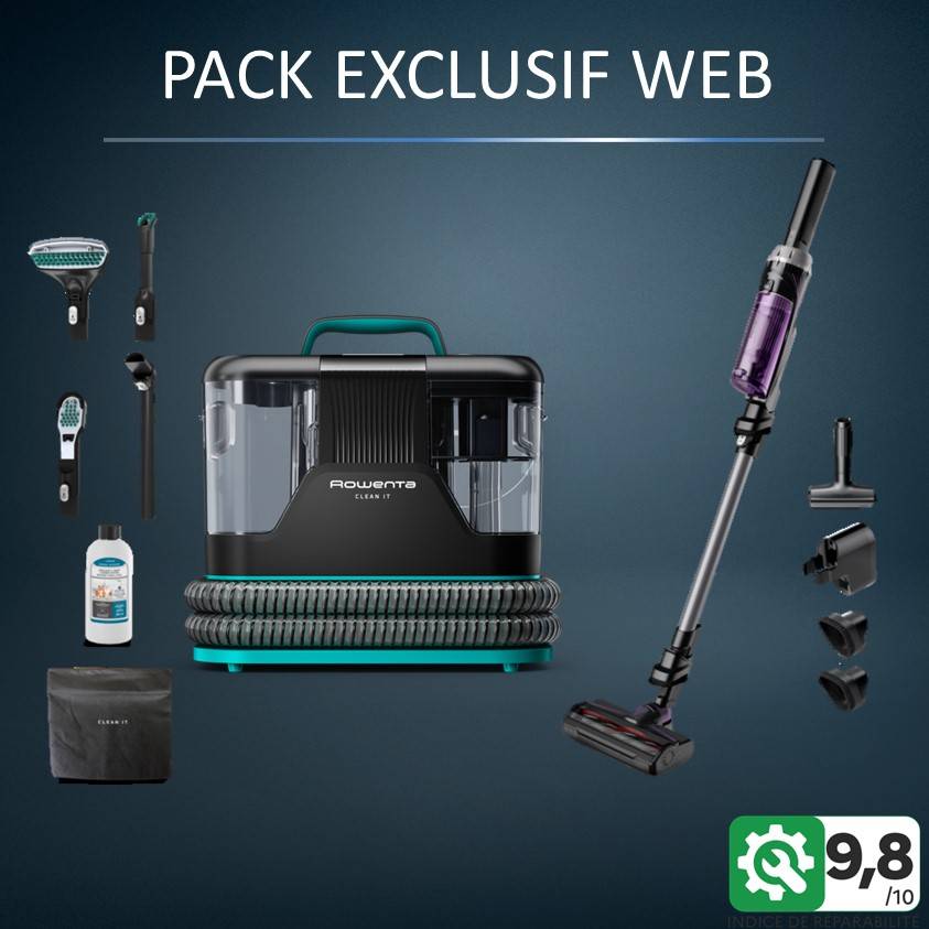 Pack Exclusif Web - Clean it + Aspirateur Balais X-Nano