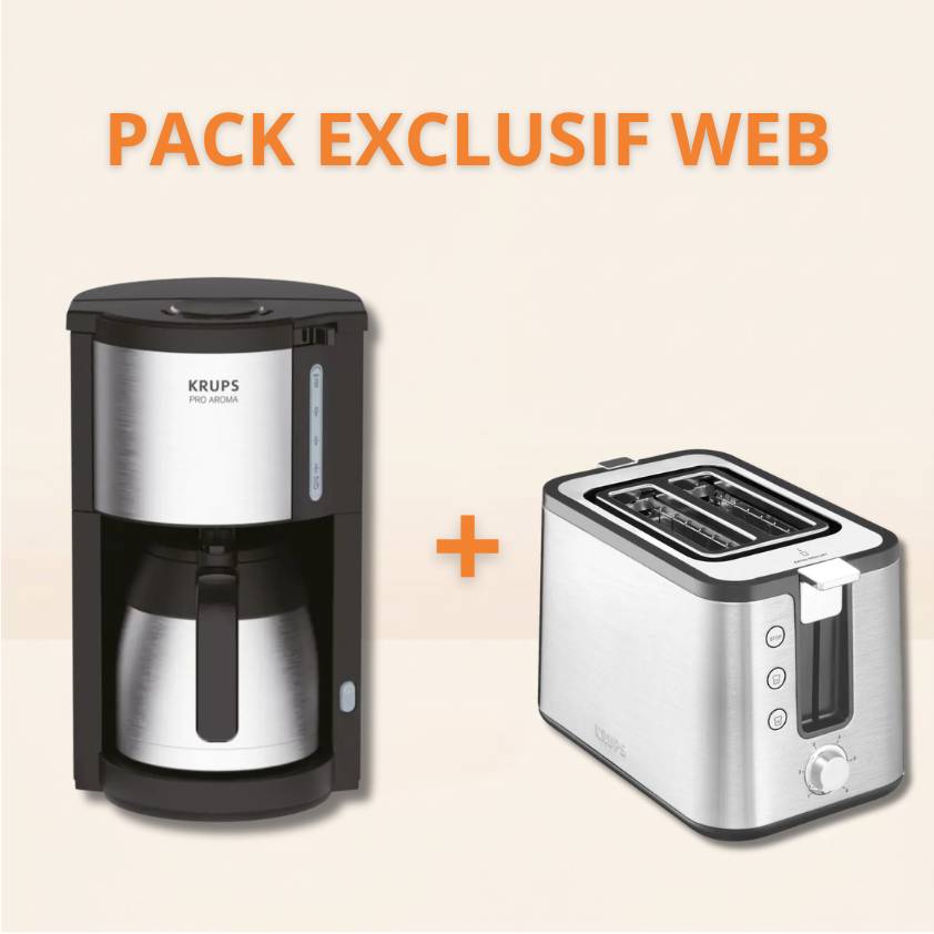 Pack Exclusif Web - Machine à café filtre pro aroma isotherme + Grille-pain control line