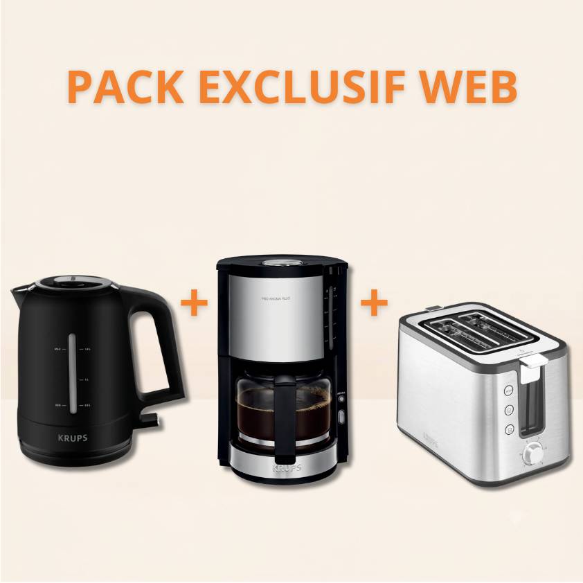 Pack Exclusif Web - Machine à café filtre pro aroma + + Grille-pain control line + Bouilloire