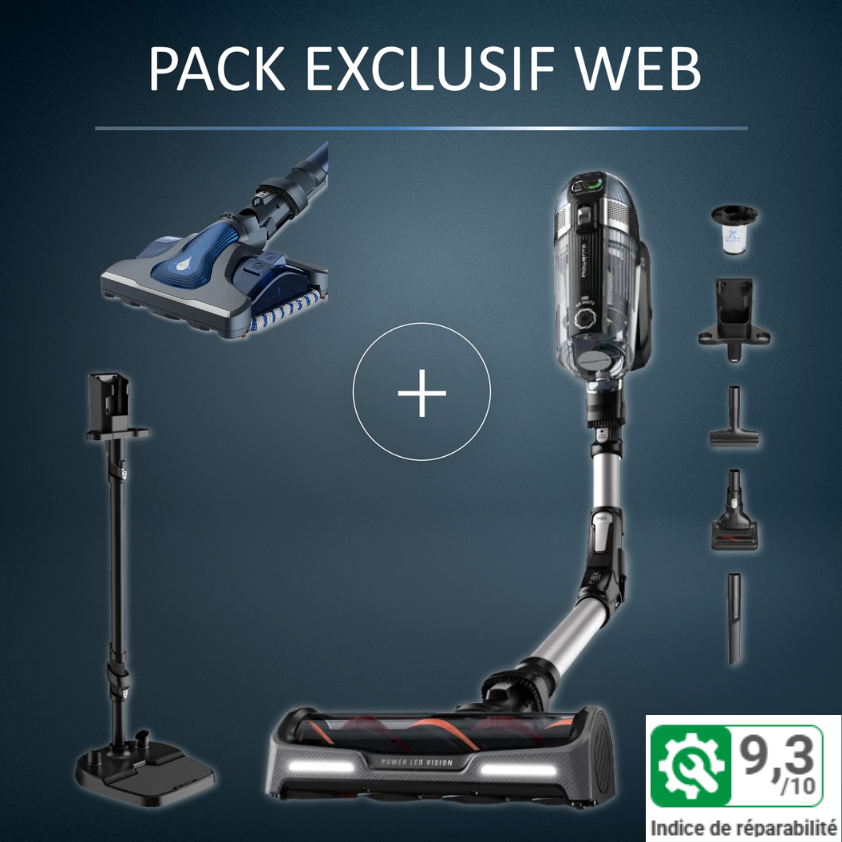 Pack Exclusif Web - Aspirateur balais X-FORCE FLEX 14.60 + Station de charge + Tête Aqua