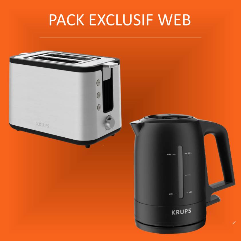 Pack Exclusif Web - Grille Pain + Bouilloire