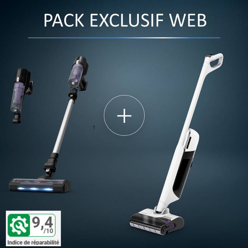 Pack Exclusif Web - Aspirateur Laveur X-Clean 12 + Aspirateur balais X-Force 5.80