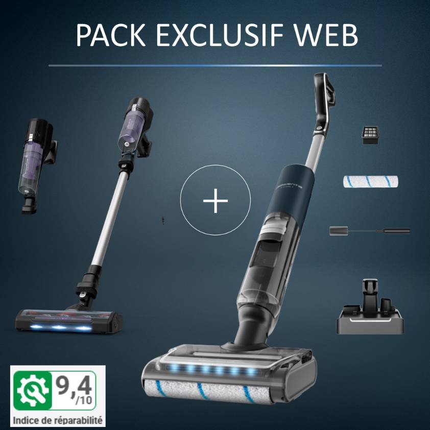 Pack Exclusif Web - Aspirateur Laveur X-Clean 7 + Aspirateur Balais X-Force 5.80