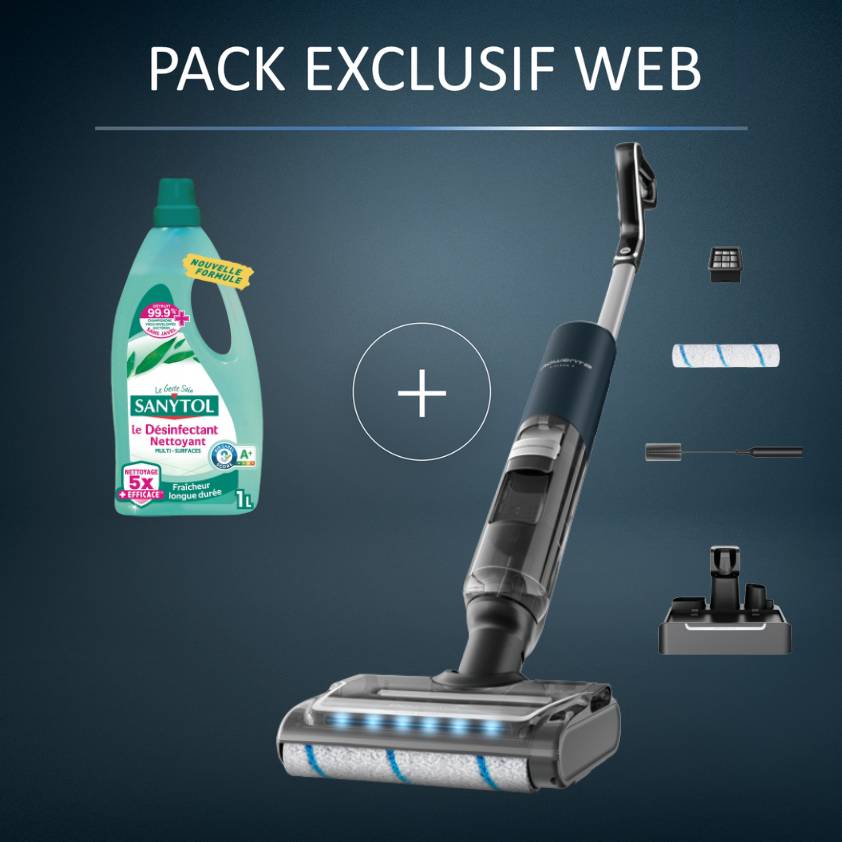 Pack Exclusif Web - Aspirateur laveur X-Clean 7 + 1L de Sanytol