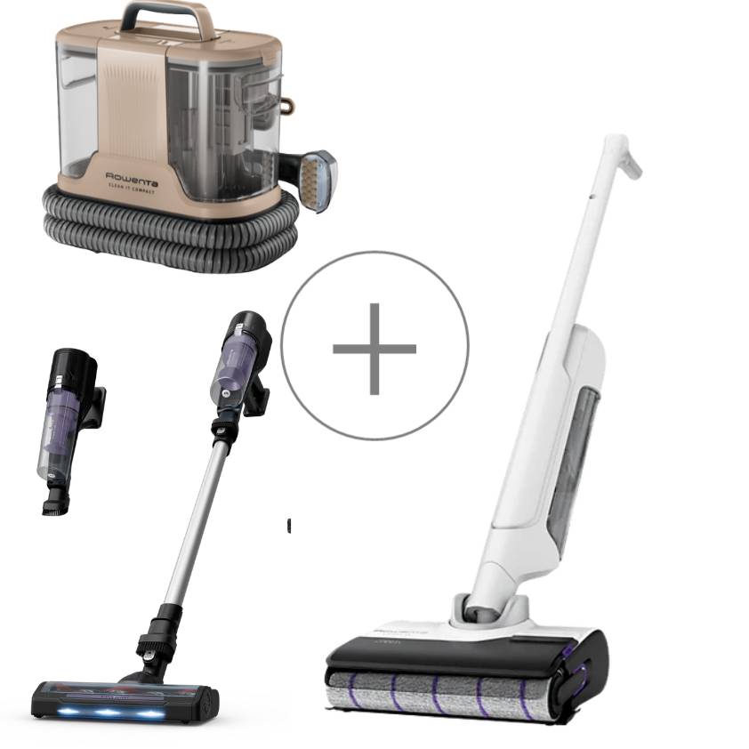 Pack Exclusif Web Premium - Aspirateur laveur X-Clean 10 + Shampouineuse Clean-it Compact + Balais X-Force 5.80