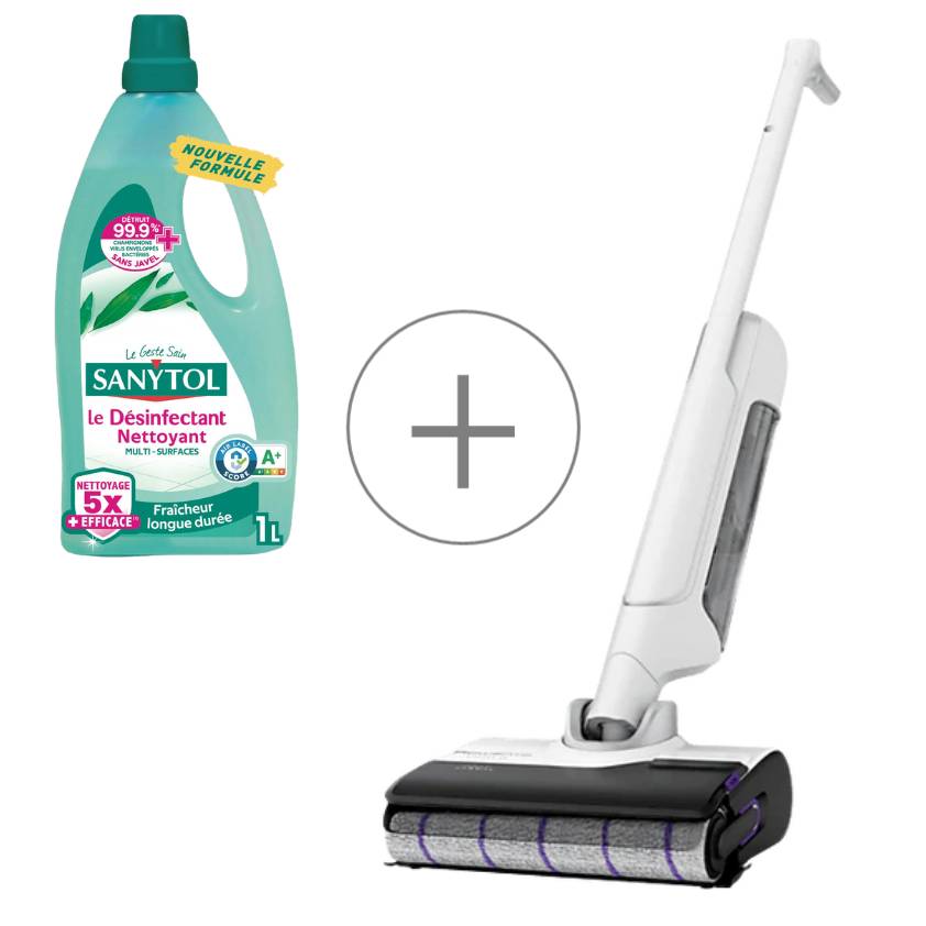 Pack Exclusif Web - Aspirateur laveur X-Clean 10 + 1L de Sanytol